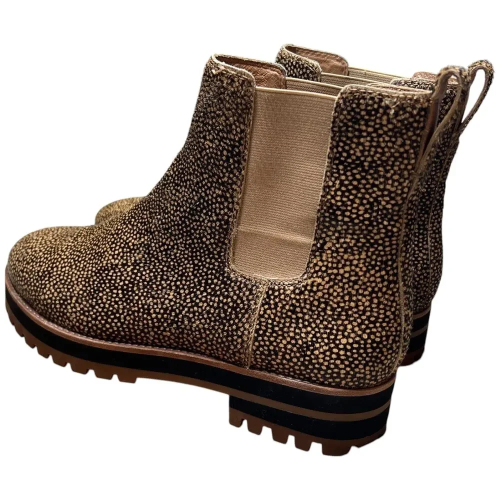 MADEWELL The Ivy Chelsea Women's Size 9.5 Boot Mini Dot Calf Hair Lug Sole MA427